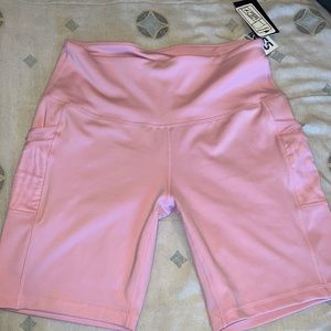 Pink biker shorts